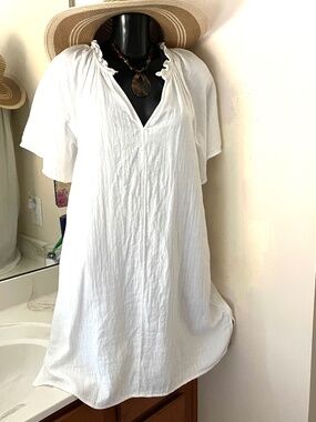 OLD Navy dress size Medium white cotton sundress size 8